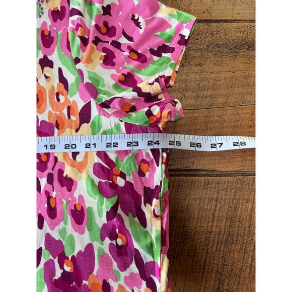 NWT Womens Quacker Factory Pink Hello Spring Floral and Bling Maxi Dress Size 1X - Picture 10 of 11